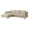 ECKSOFA Rosa, Seite: Links OT-2R - Creme/Schwarz, Holz/Textil (265/184cm) - MIRJAN24