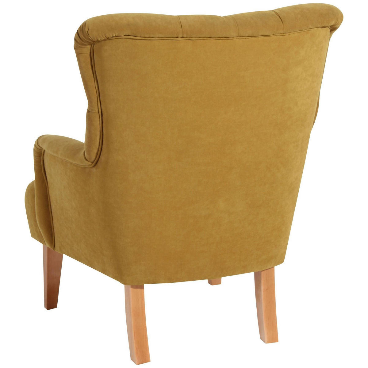 SESSEL Kaiya Bezug Veloursstoff Buche natur / mais - Gelb, Kunststoff (71/97/82cm) - 58aufmkessel