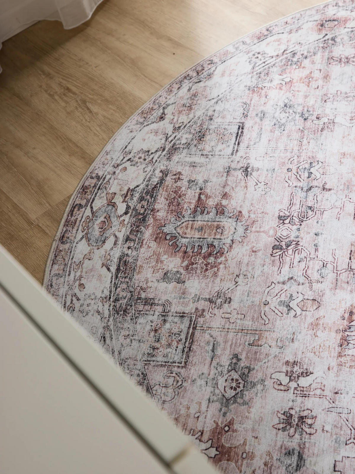 PRATELNÝ koberec George Krémová/Taupe ø 120 cm - krémová/šedohnědá, plast/umělá hmota (120/120cm) - benuta