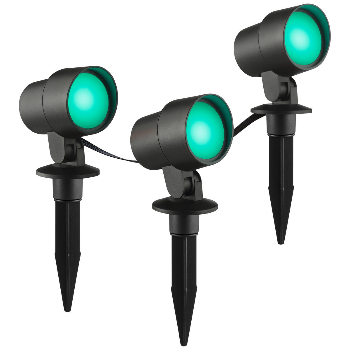 LED AUßENLEUCHTE Kamara Schwarz 6/7,9/20,9 cm - Schwarz, Kunststoff (6/7.9/20.9cm) - Brilliant