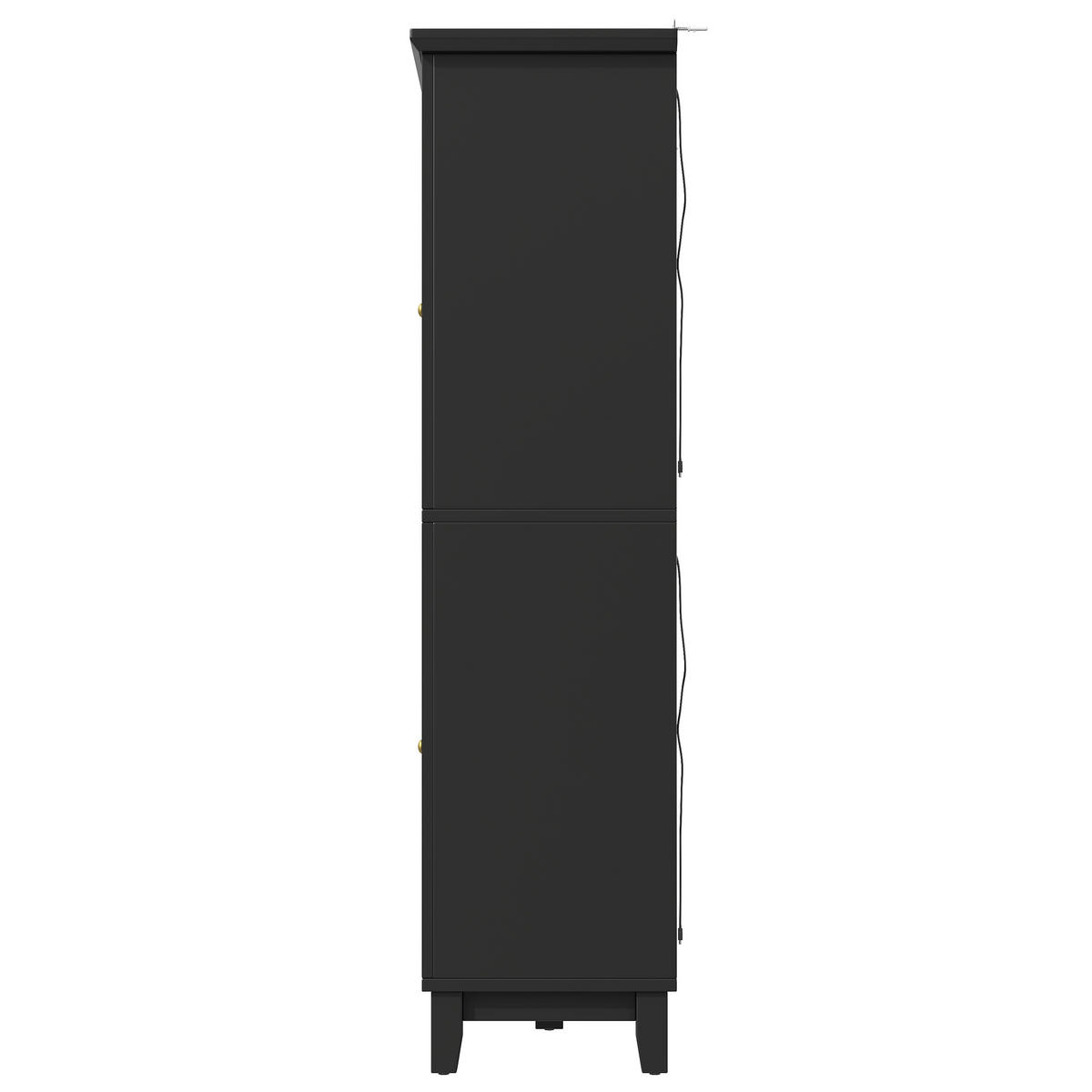 WEINSCHRANK LED App 180.5x120x40Cm Glas Flaschenhalter - Schwarz, Holzwerkstoff (120/180.5/40cm) - FLIEKS