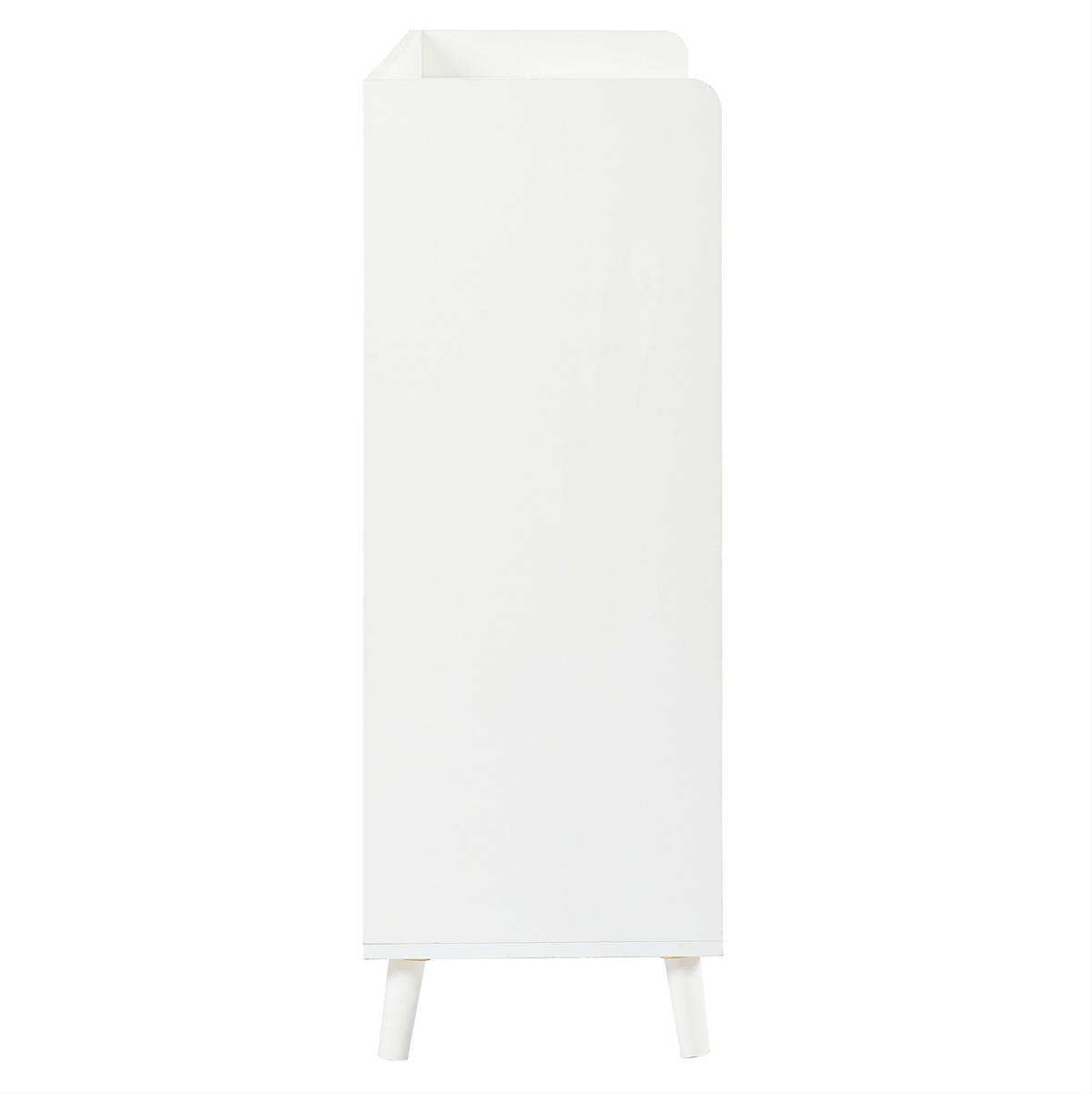 SCHUHSCHRANK 120/35/99 cm mit 4 Türen, 1 Schublade, verstellbarem Einlegeboden und Kippsicherung, aus Spanplatte, Weiß - Weiß, Holzwerkstoff (120/99/35cm) - Redom