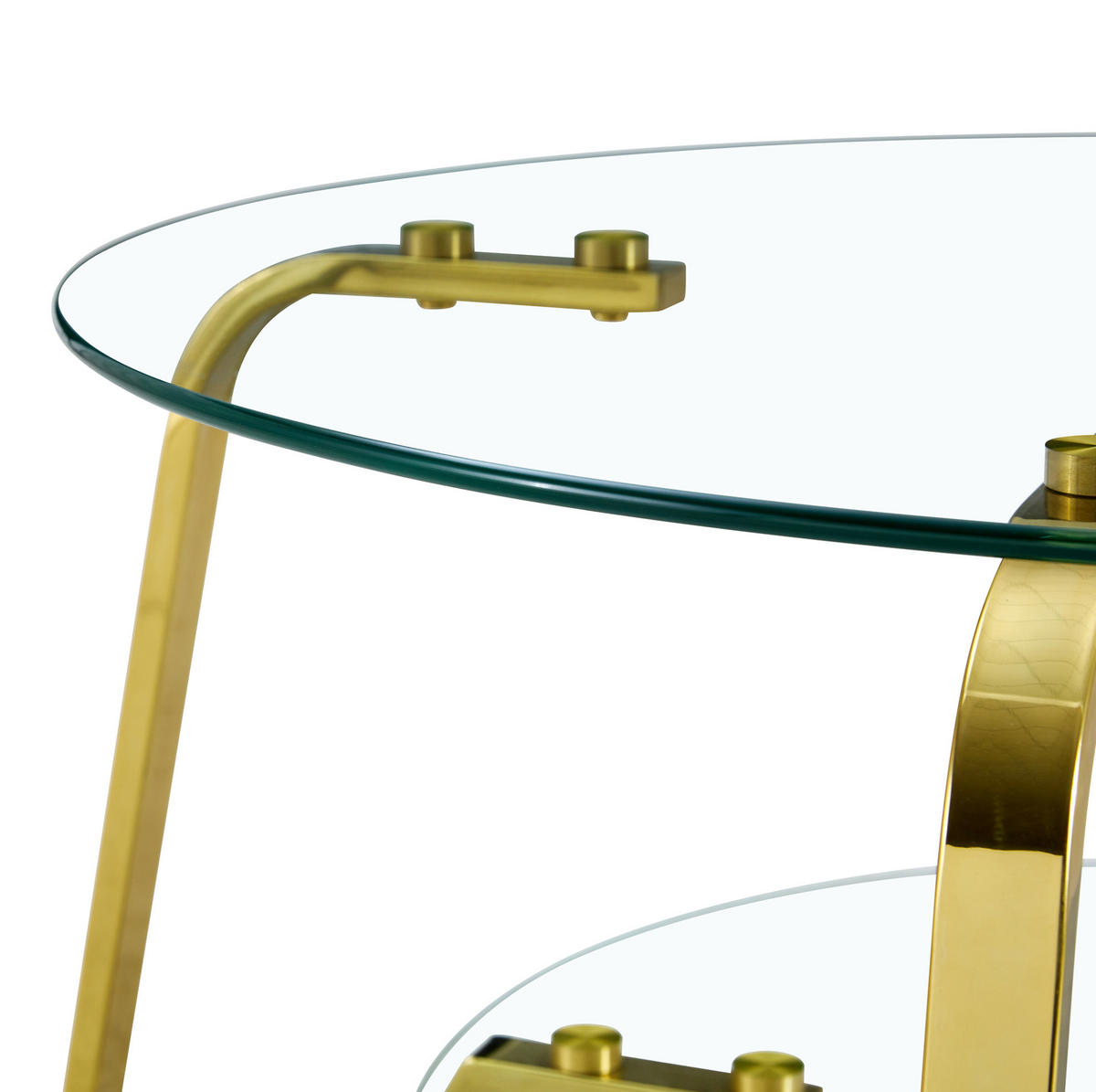 COUCHTISCH 80/80/45 cm in Gold aus Metall mit 2 Ebenen - Goldfarben, Metall (80/80/45cm) - OKMYHOME