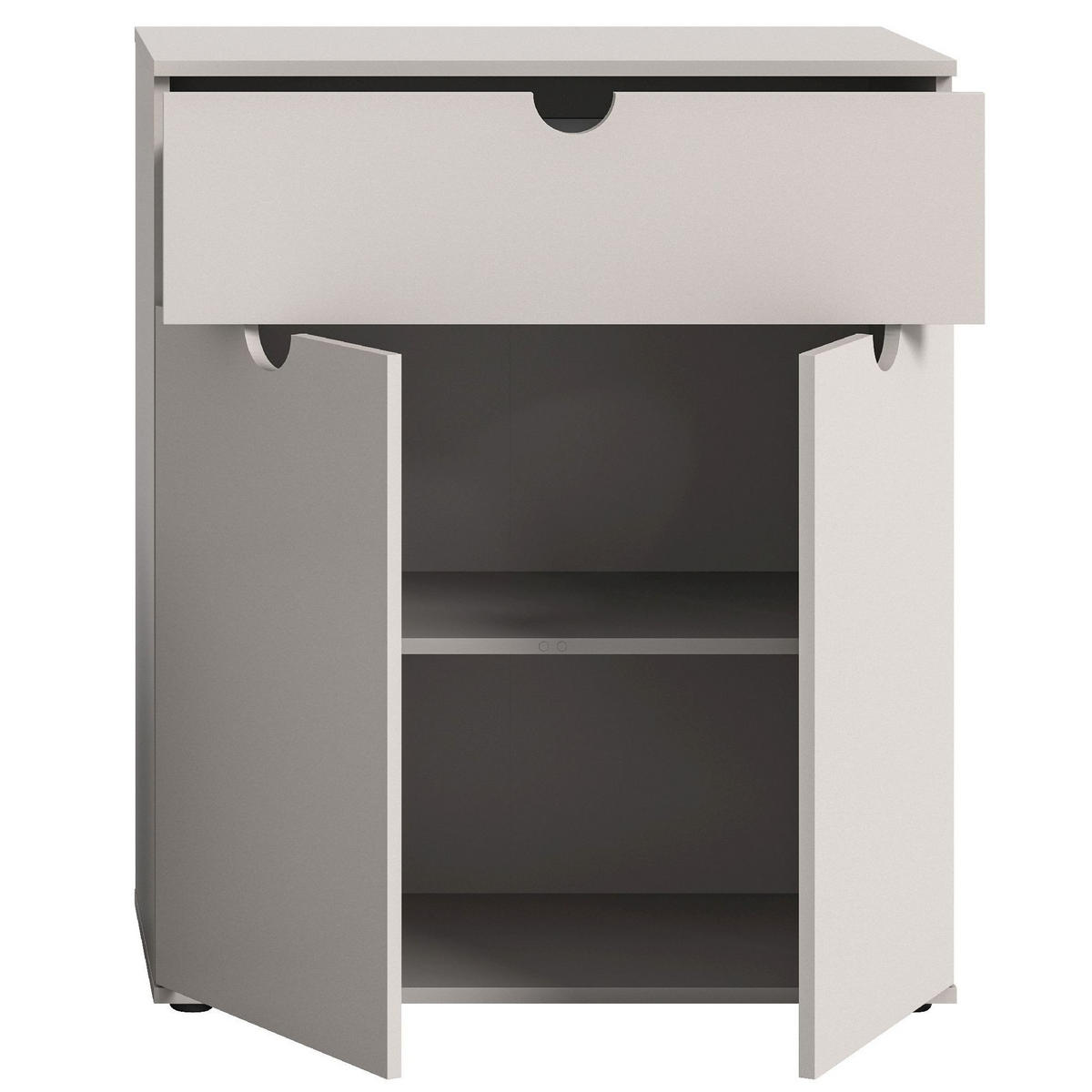 SCHUHSCHRANK Evora 40/80/95 cm - Grau, Holzwerkstoff (80/95/40cm) - Xonox