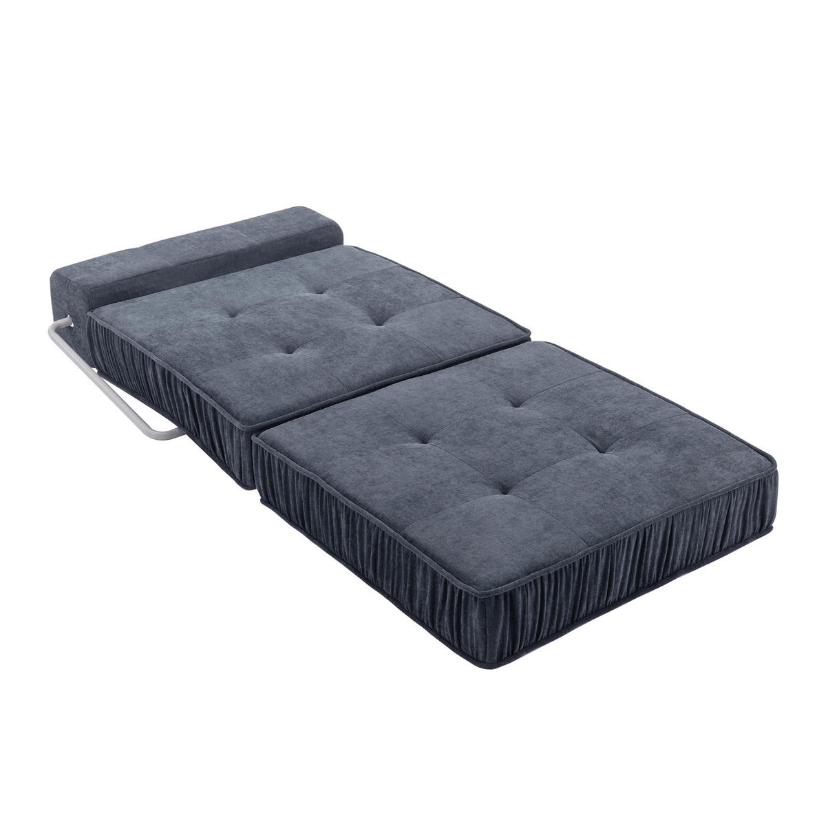 SCHLAFSESSEL DE-34989 2-in-1 mit Bettfunktion Grau - Grau, Metall (92/64/92cm) - ComfortXL