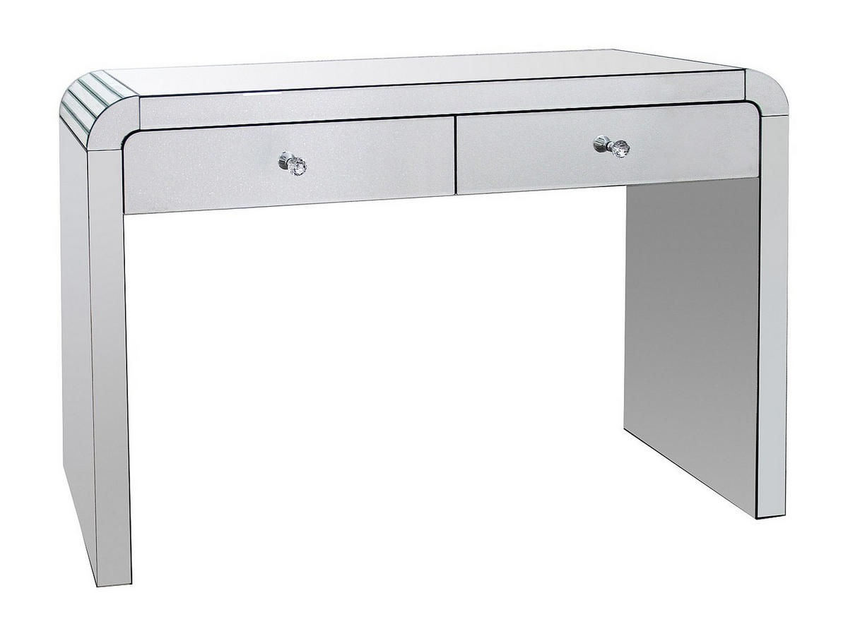 KONSOLENTISCH - 120 cm x 35 cm - Glas - Silberfarben - PIKIO - Silberfarben, Glas (35/120/80cm) - Vente-Unique