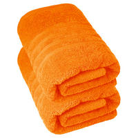 DUSCHTUCH London Clementinen Orange 2er Set 70x140 - Orange, Textil (70/140cm) - Lashuma