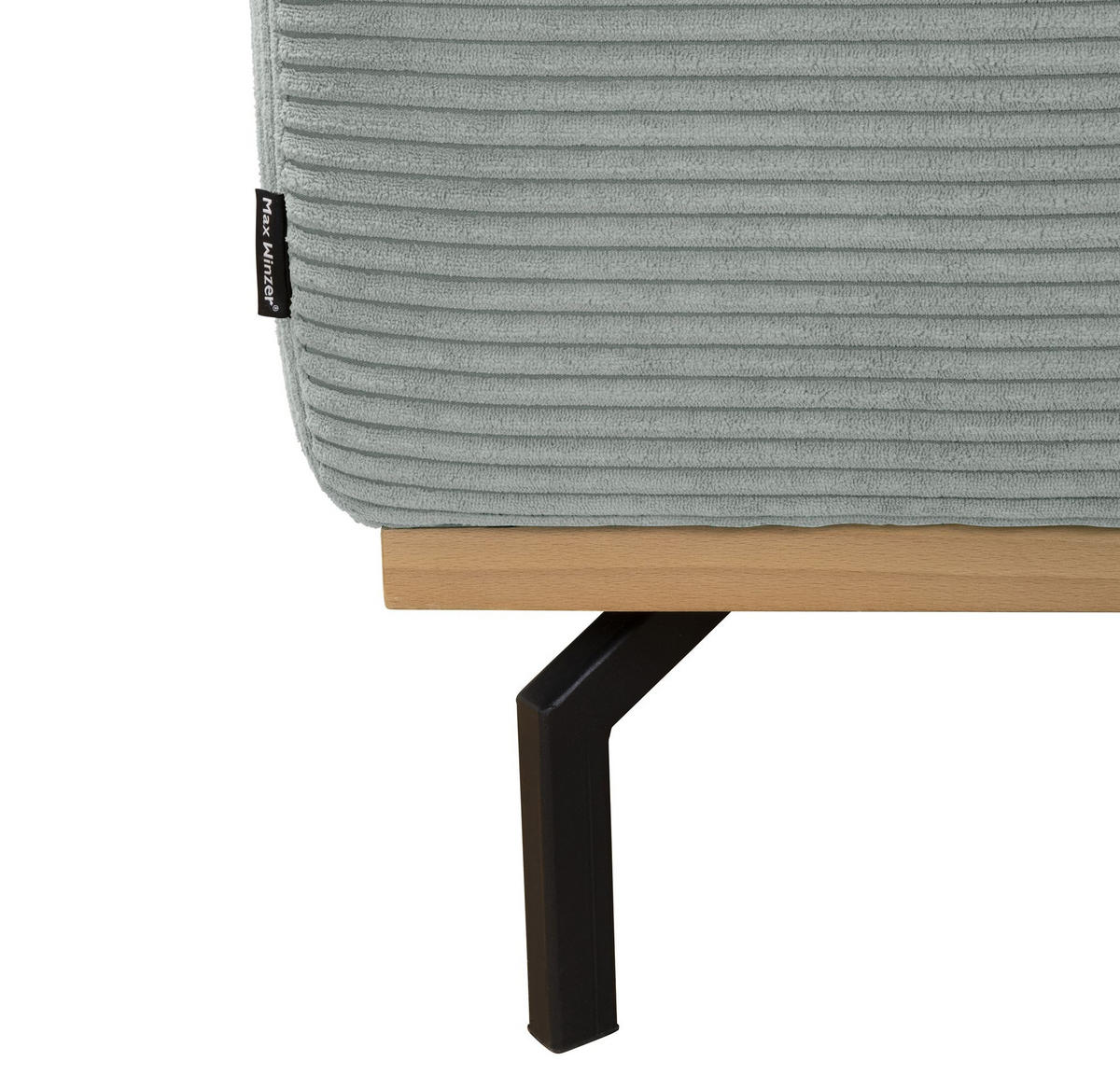 SOFA mit Longchair rechts Katrien Cordstoff silber - Silberfarben, Kunststoff (135/280cm) - 58aufmkessel