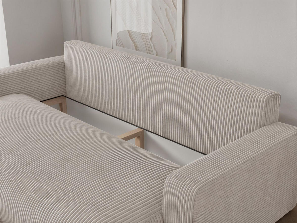 SCHLAFSOFA Luna - Weiß, Holzwerkstoff/Textil (246/79/96cm) - Fun Möbel
