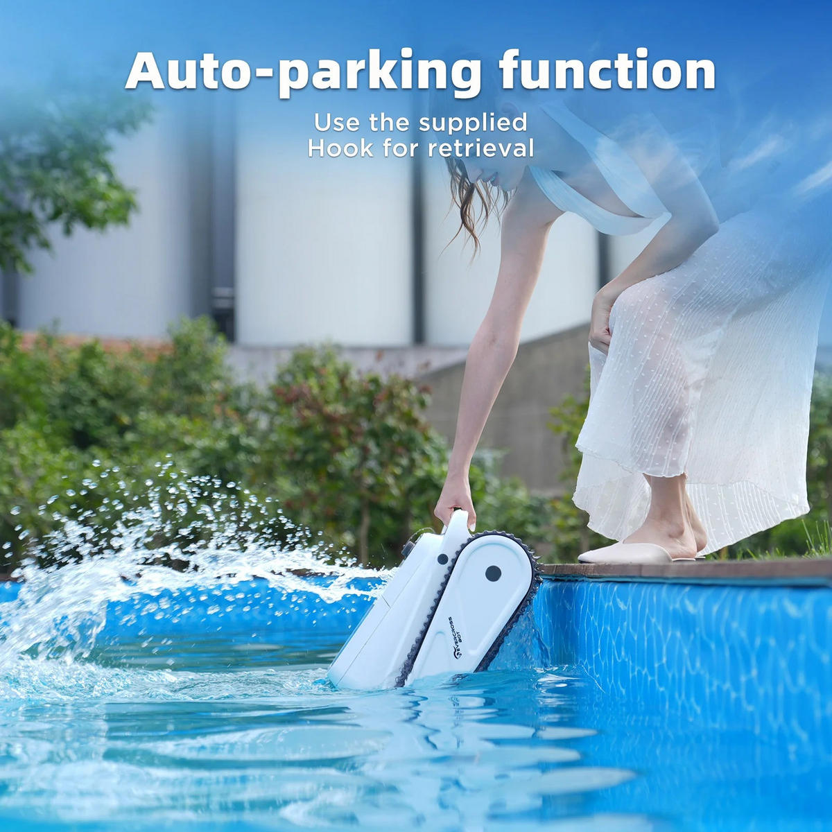 POOLROBOTER EVERCROSS BOT U8, 200 m² Reinigung - Weiß, Kunststoff (43/40cm) - Kaket