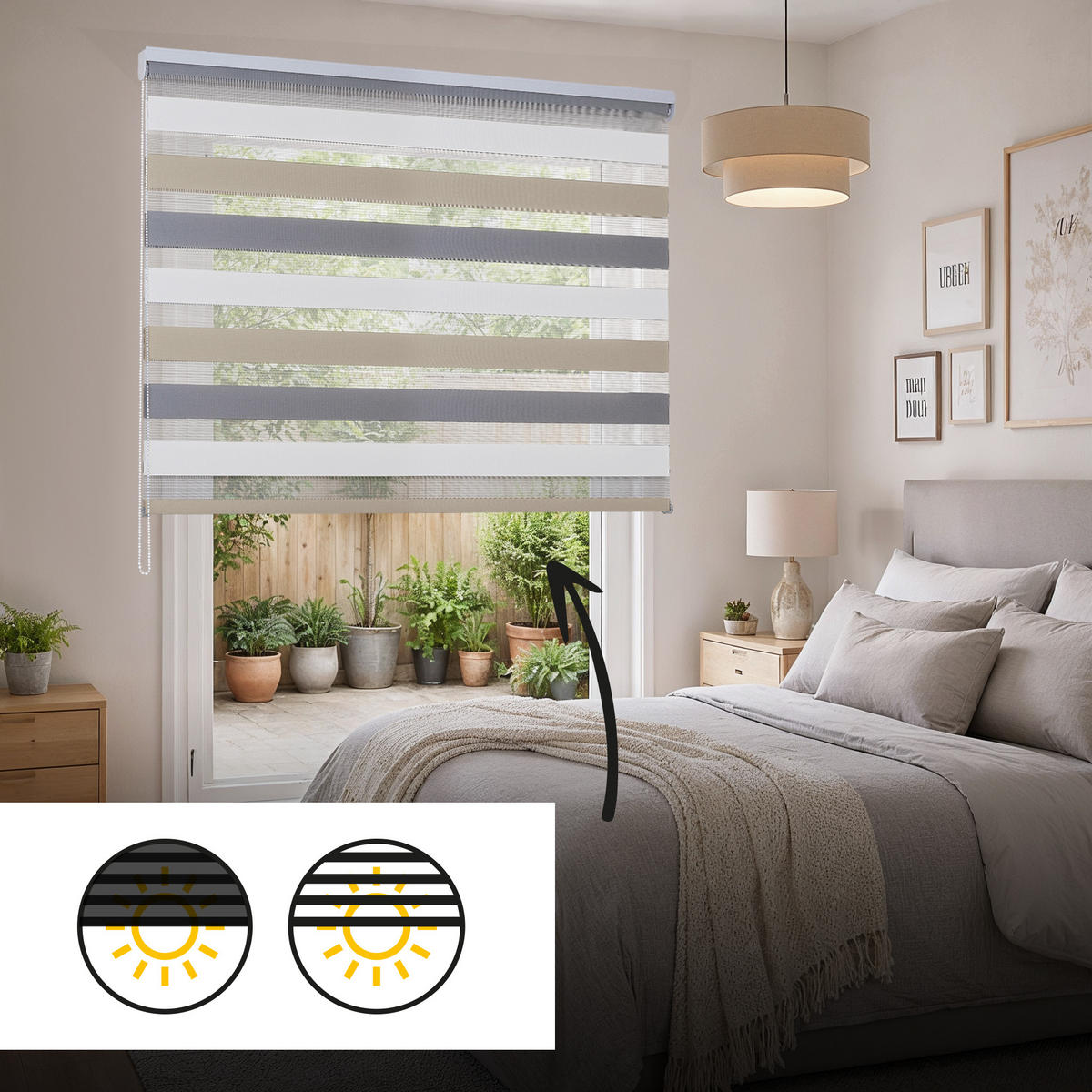 DOPPELROLLO Dreifarbig 160X250 - Multicolor, Kunststoff (160/250cm) - STORESDECO