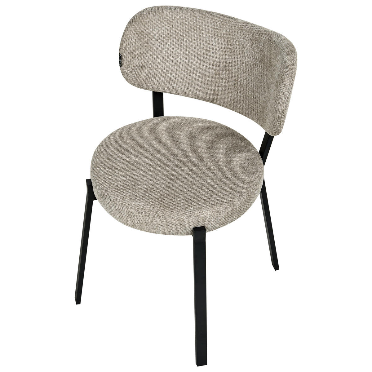 ESSZIMMERSTUHL 2er-Set Stoff Beige Bronte - Beige, Textil (49/76/46cm) - Beliani