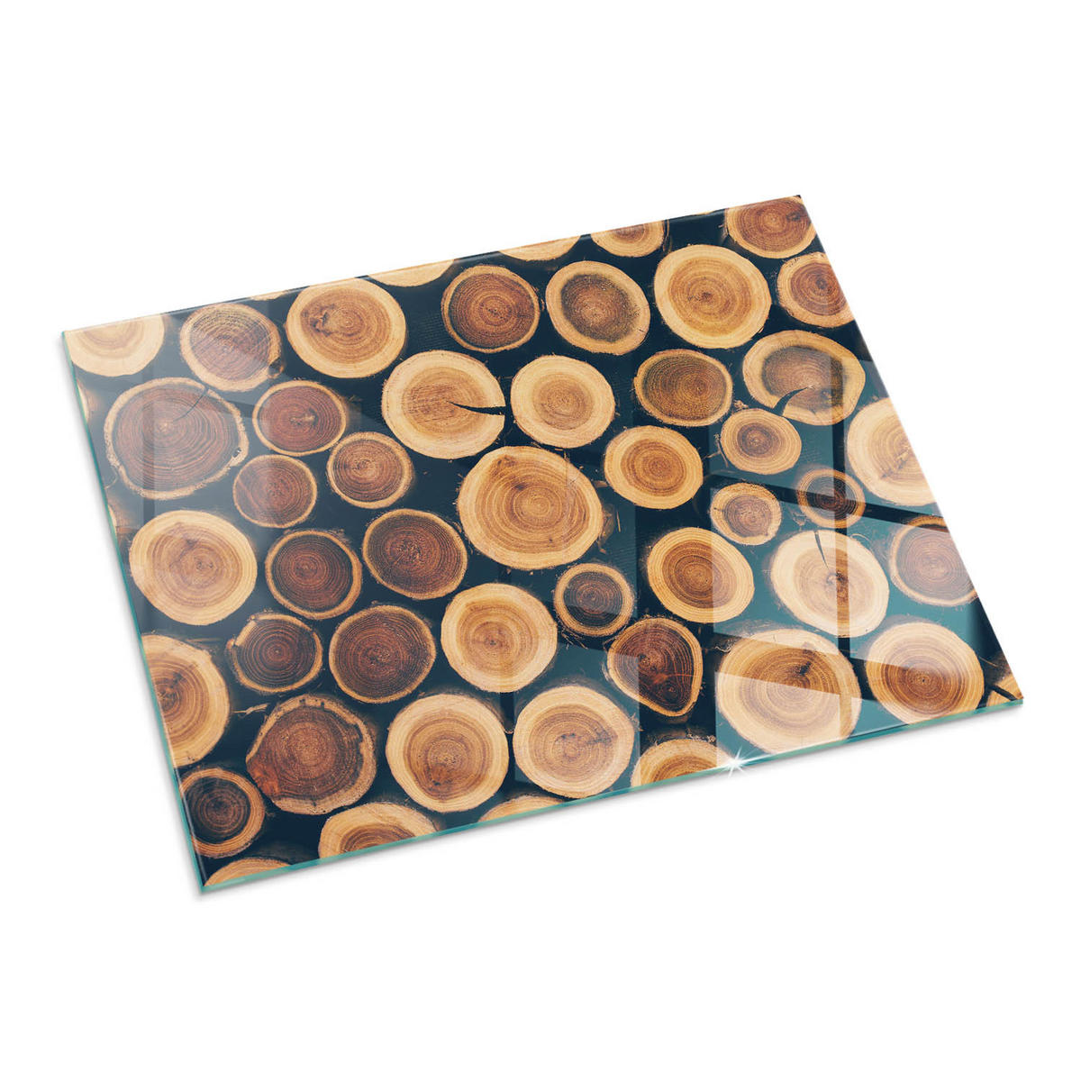 GLASPLATTE für Kamin 80x60 cm Braun - Braun, Glas (80/60/0.4cm) - ArtPrintCave