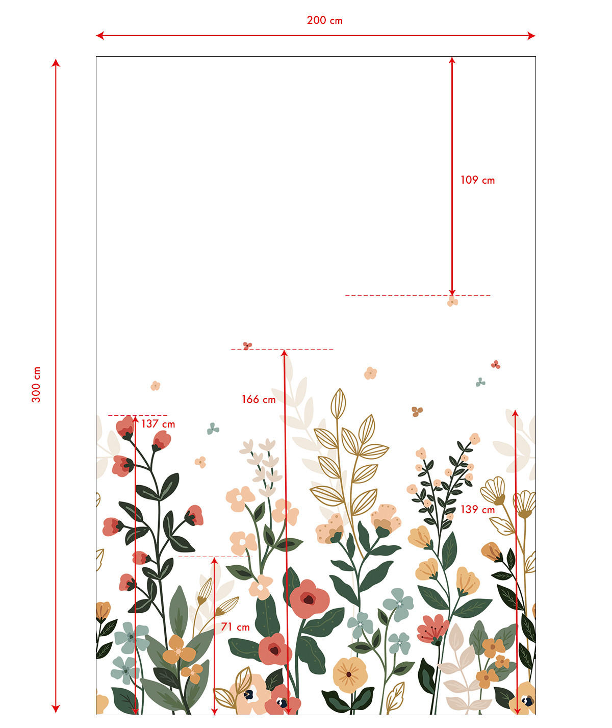 VLIESTAPETE Bloem Blumen 2 m x 3 m, mehrfarbig - Multicolor, Papier (300/200cm) - Lilipinso