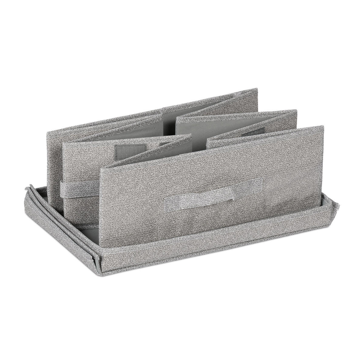 2XPODPOSTELOVÝ box - sivá, plast/vlnitá lepenka - Relaxdays