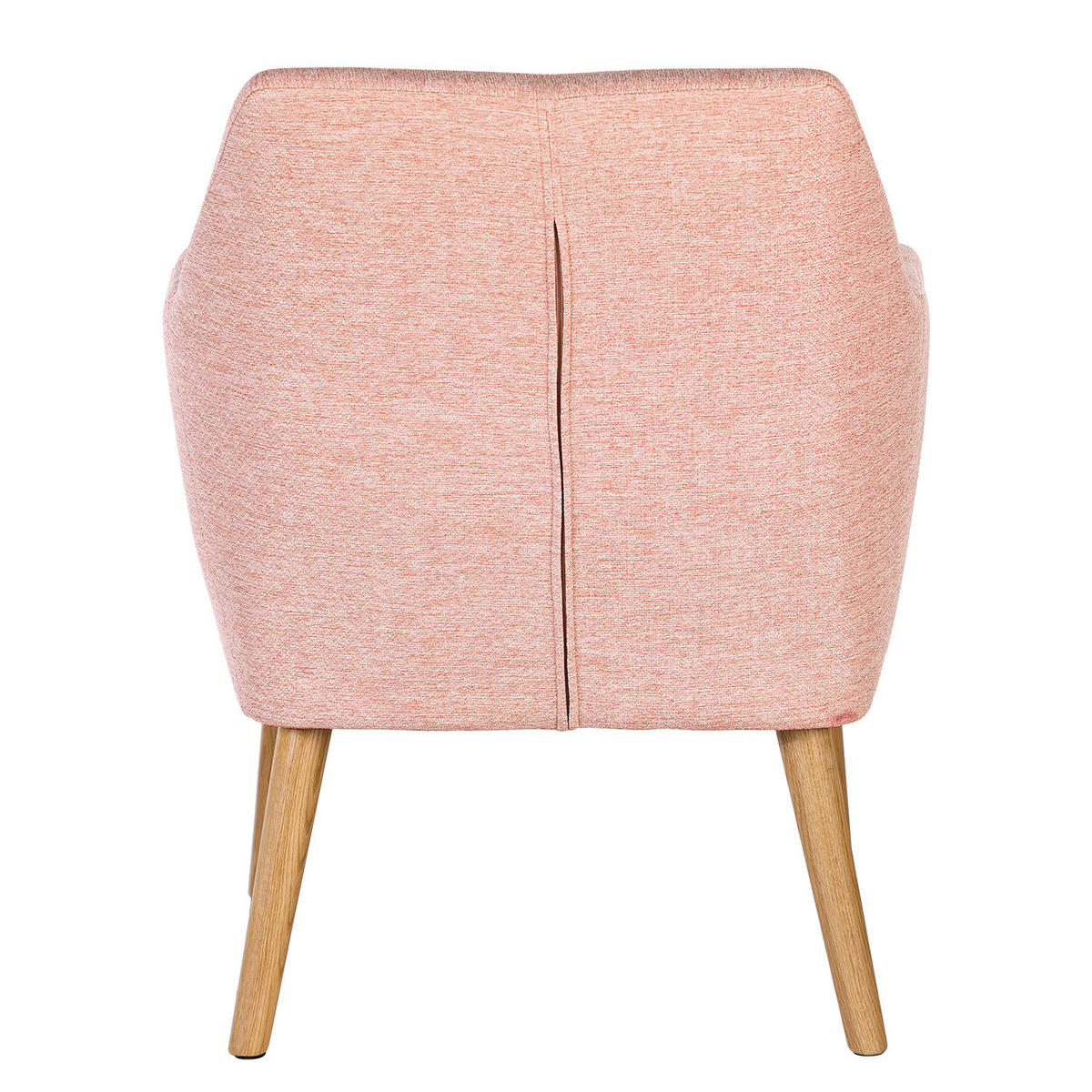 LOUNGESESSEL - Eichefarben/Rosa, Eichenholz/Textil (66/80/68cm) - home24