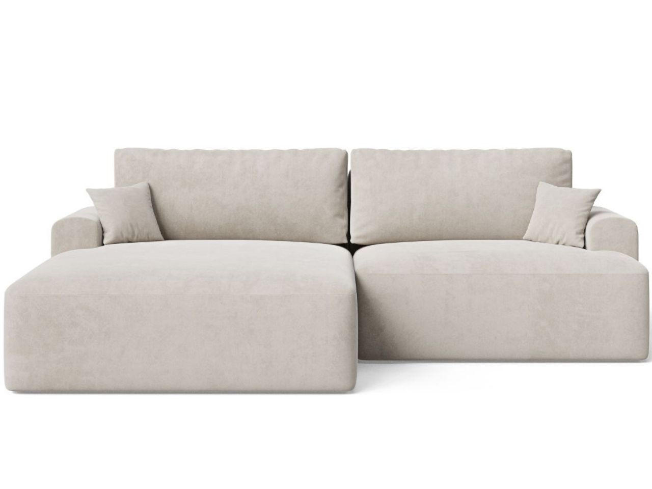 ECKSOFA Serene Beige Links - Beige, Holz/Textil (259/145cm) - Graingold