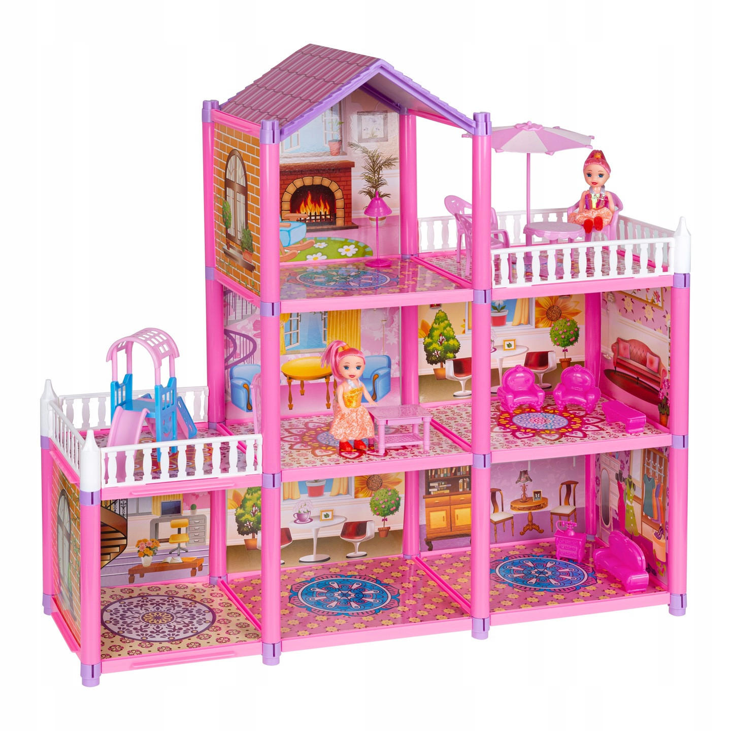 PUPPENHAUS Spielhaus - Multicolor, Kunststoff (57/60/18cm) - KRUMAD