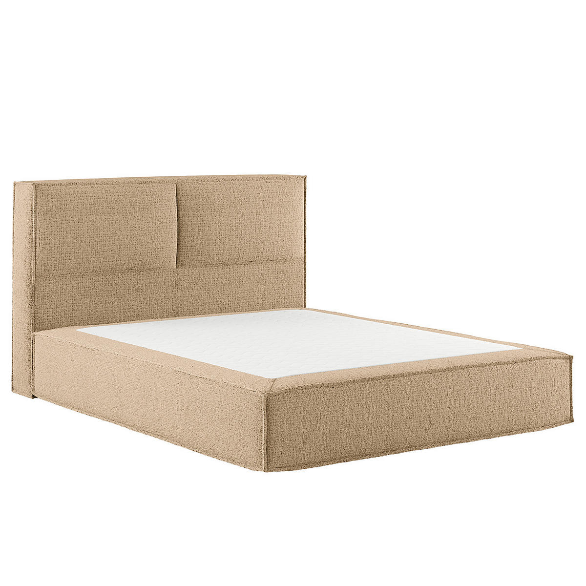 BOXSPRINGBETT mit Kopfteil - Premium - Beige, Textil (160/200cm) - home24