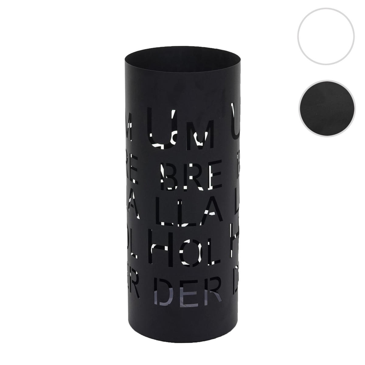 SCHIRMSTÄNDER SCHRIFT SCHWARZ Schwarz - Schwarz, Metall (22/55/22cm) - MCW