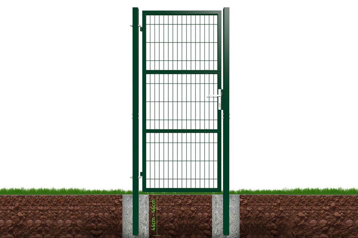 ZAUNTOR Razo grün 1m H.200cm Metall - Grün, Metall (106/206cm) - Casanoov