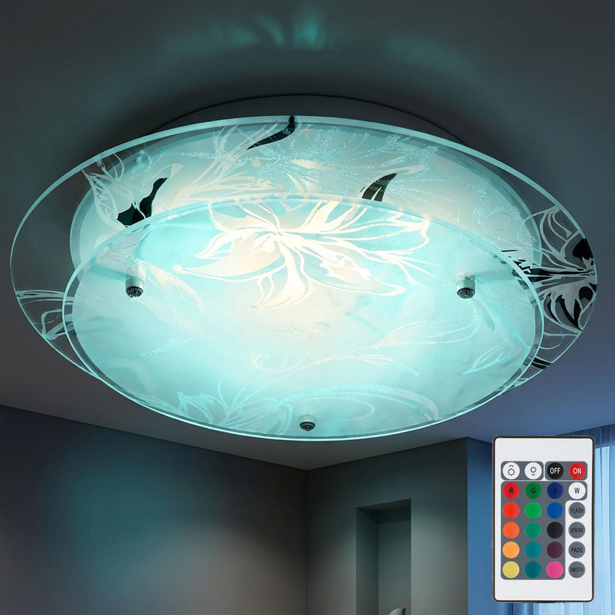 LED DECKENLEUCHTE Claire Silber Chrom - Silberfarben, Metall (25/25/9.5cm)