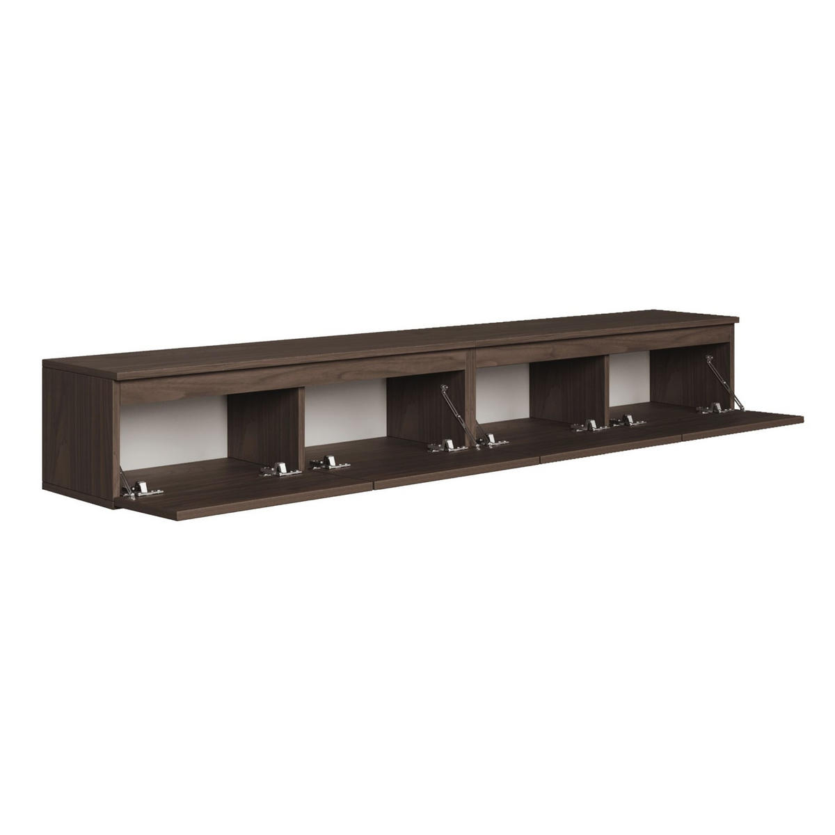 TV-LOWBOARD Bemmi Walnuss Wisconsin 200 cm - Dunkelbraun, Holzwerkstoff (200/28.4/31.8cm) - Selsey