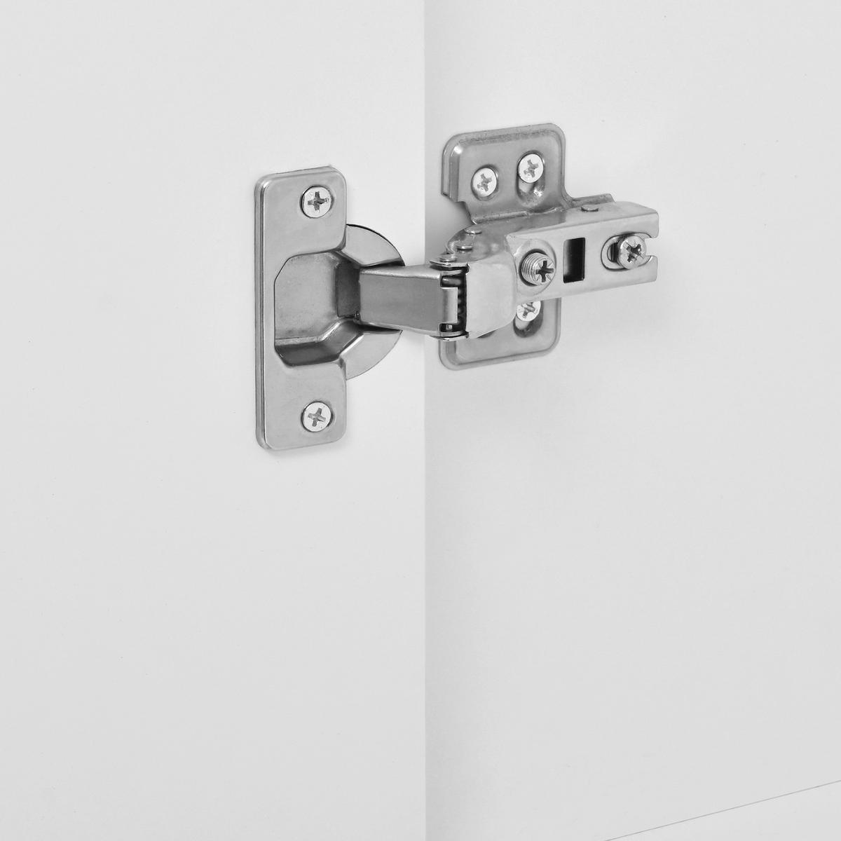 KLEIDERSCHRANK mit Rattan Tür Weiß 80x48x175cm - Multicolor, Holzwerkstoff (48/175/80cm) - FLIEKS