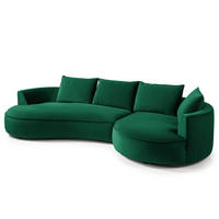 BIGSOFA - Dunkelgrün, Naturmaterialien/Kunststoff (322/82/154cm) - home24