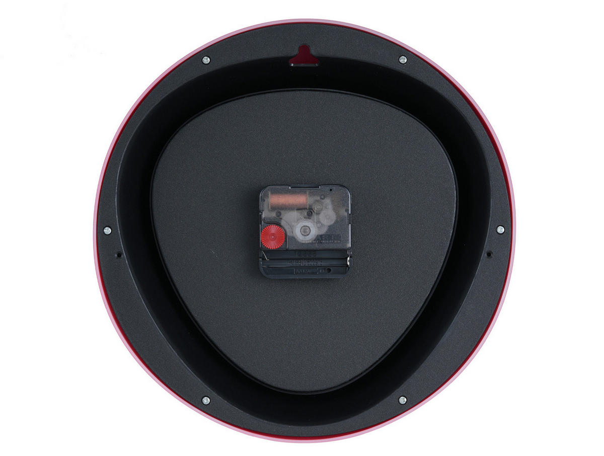 WANDUHR Funky Vibes Ø25,5 cm - Rot, Kunststoff (25/4.4/25cm) - Karlsson