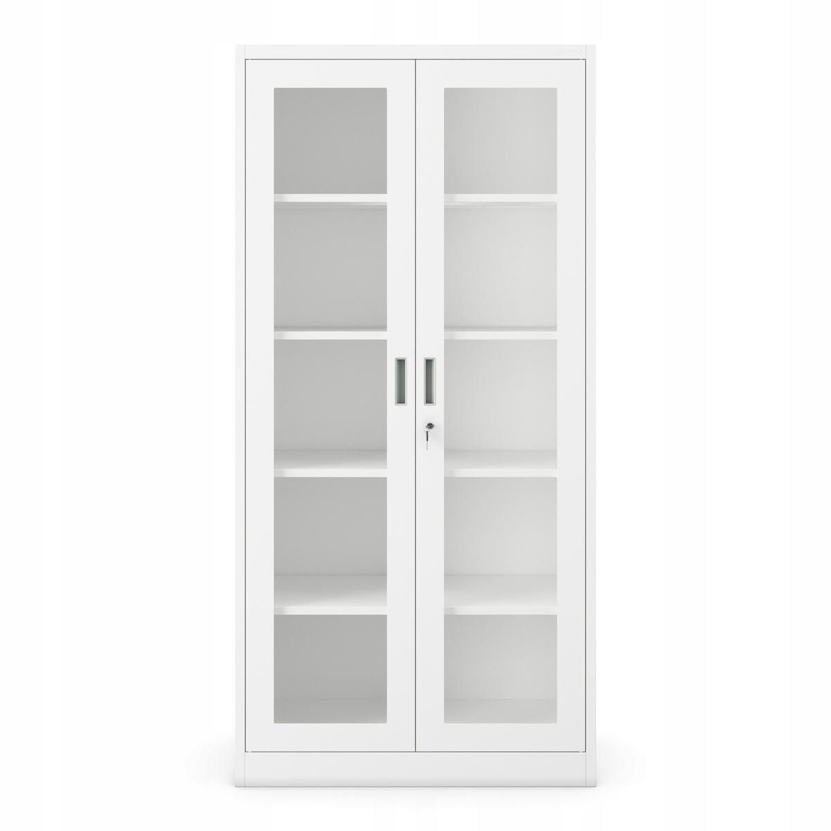 VITRINENSCHRANK Amelia - Weiß, Metall (90/185/40cm) - Jan Nowak