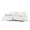 ECKSOFA NUVIO mit Schlaffunktion Creme im Neve Stoff - Creme/Schwarz, Holz/Holzwerkstoff (239/148cm) - AltaBeds