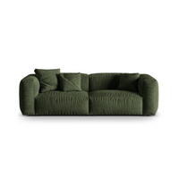 SOFA modular Martina aus Samt grün 3 Sitzplätze - Grün, Textil (240/75/106cm) - Micadoni