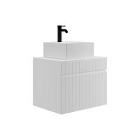 EINZELWASCHTISCH - 60cm x 46cm - MDF - weiß - SATARA - Weiß, Holz (60/46/46cm) - Vente-Unique