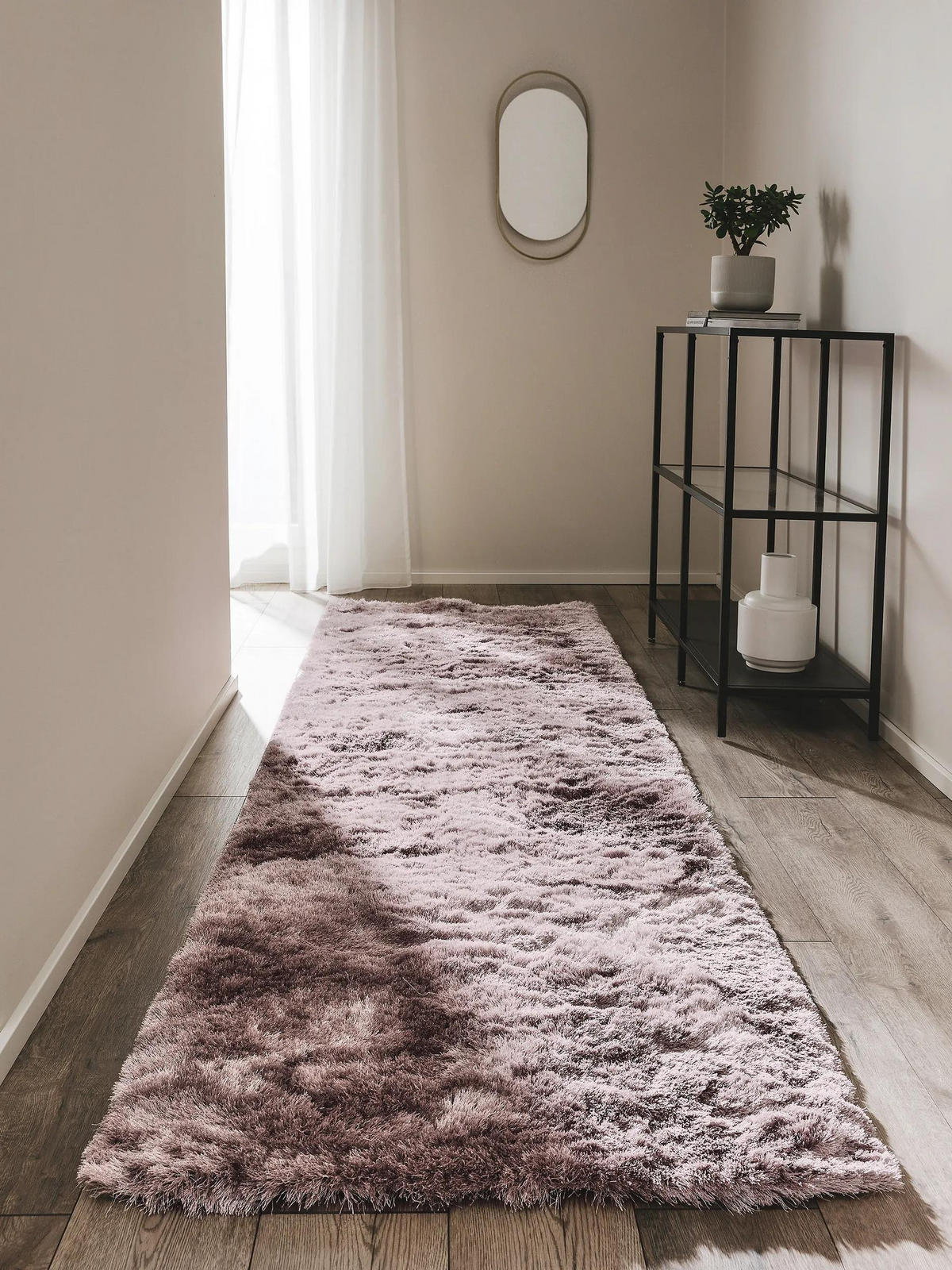 LÄUFER Whisper Rosa 80x300 cm - Rosa, Textil (80/300cm) - benuta Nest