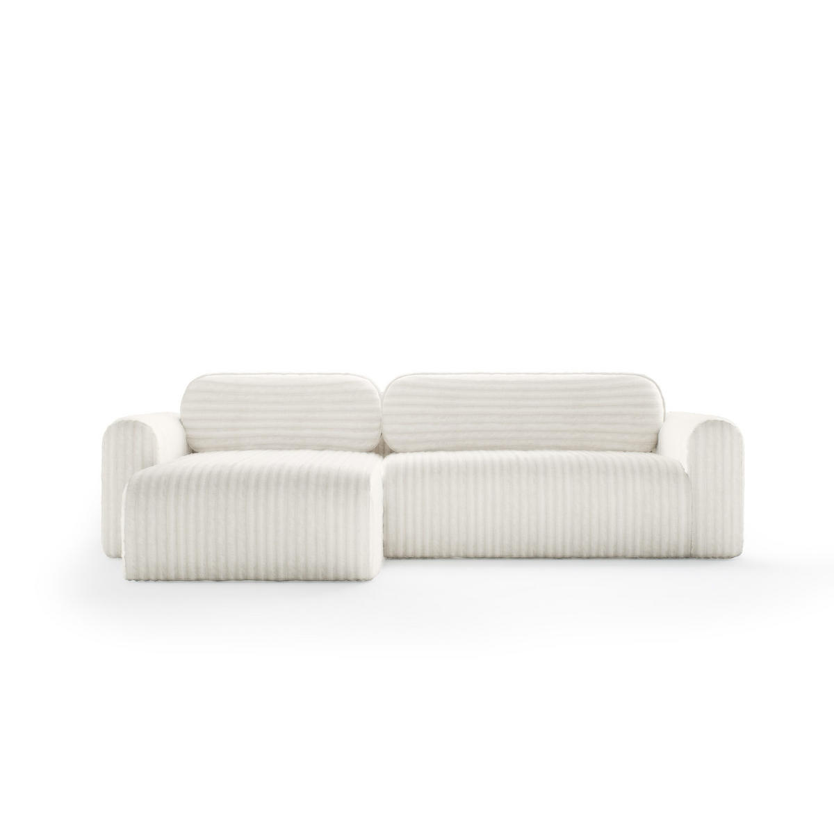 ECKSOFA mit Schlaffunktion Emmen, Hellbeige - Beige, Textil (286/100cm) - Fedve