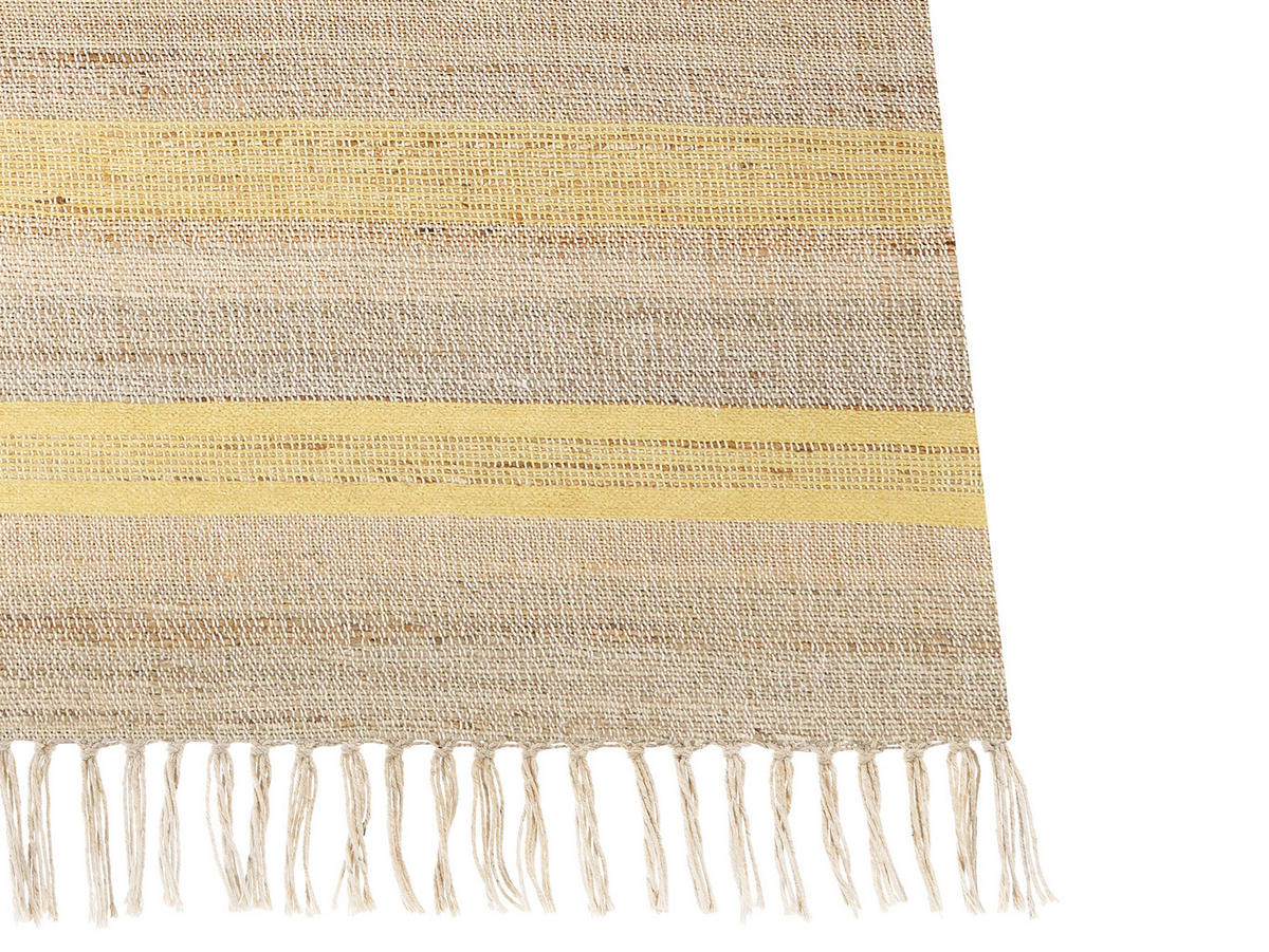 TEPPICH geflochten Talpur 230/160 cm - Beige, Naturmaterialen (160/230cm) - Beliani