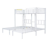 HOCHBETT 90x200 cm im Spielhausstil, Leiter, Weiß - Weiß, Metall (90/200cm)