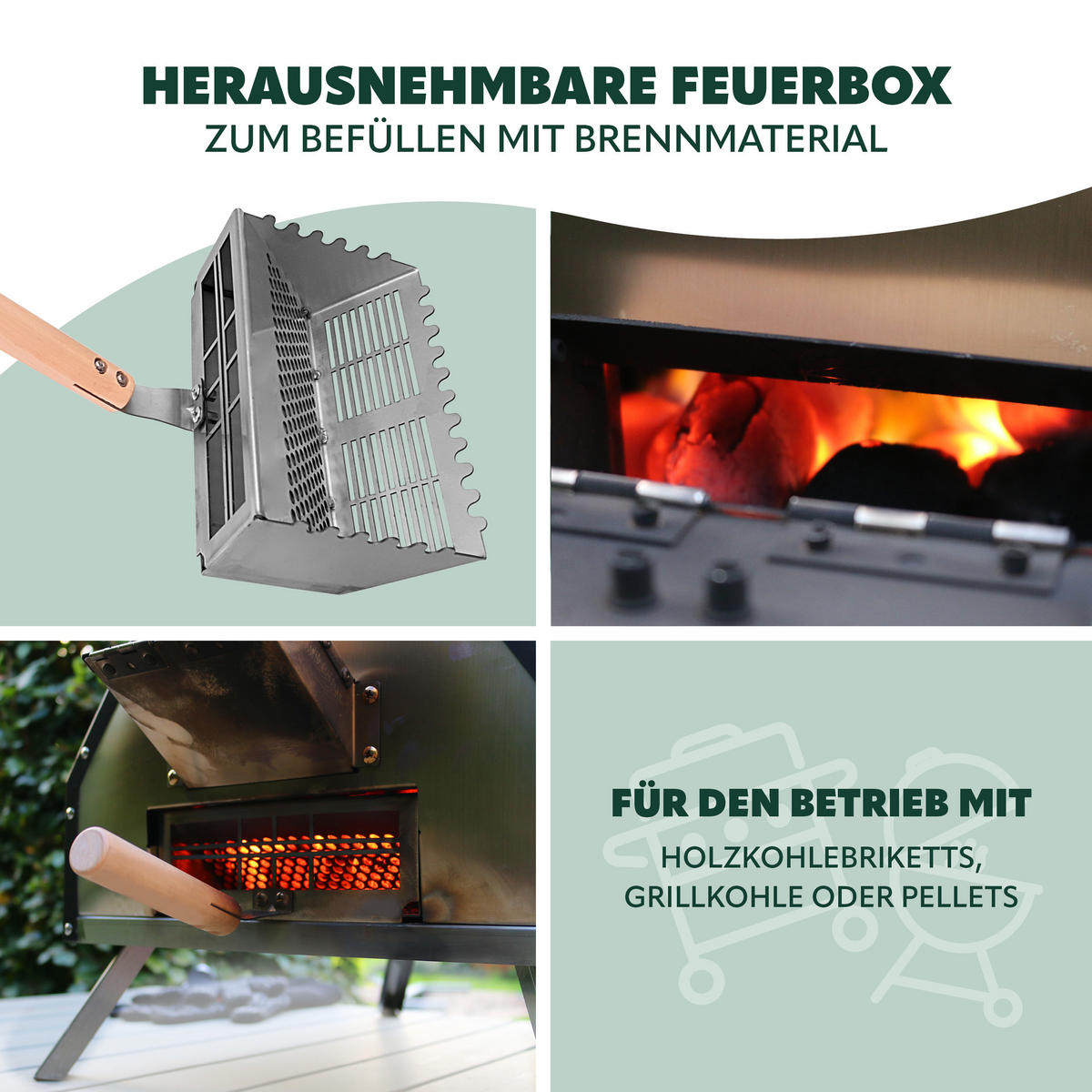 PIZZAOFEN, schwarz, Stahl - Schwarz, Metall (46/84/78cm) - bremermann