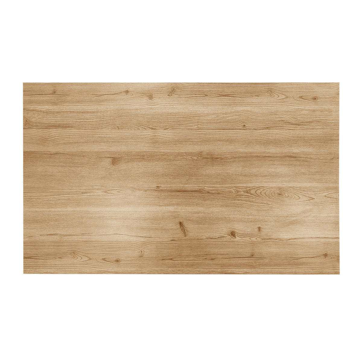 COUCHTISCH, Glas & Spanplatte, naturfarbene Platte mit schwarzen Beinen, großes Staufach, 100/60/45 cm, Schwarz und Holz - Naturfarben, Holzwerkstoff (100/60/45cm) - Redom