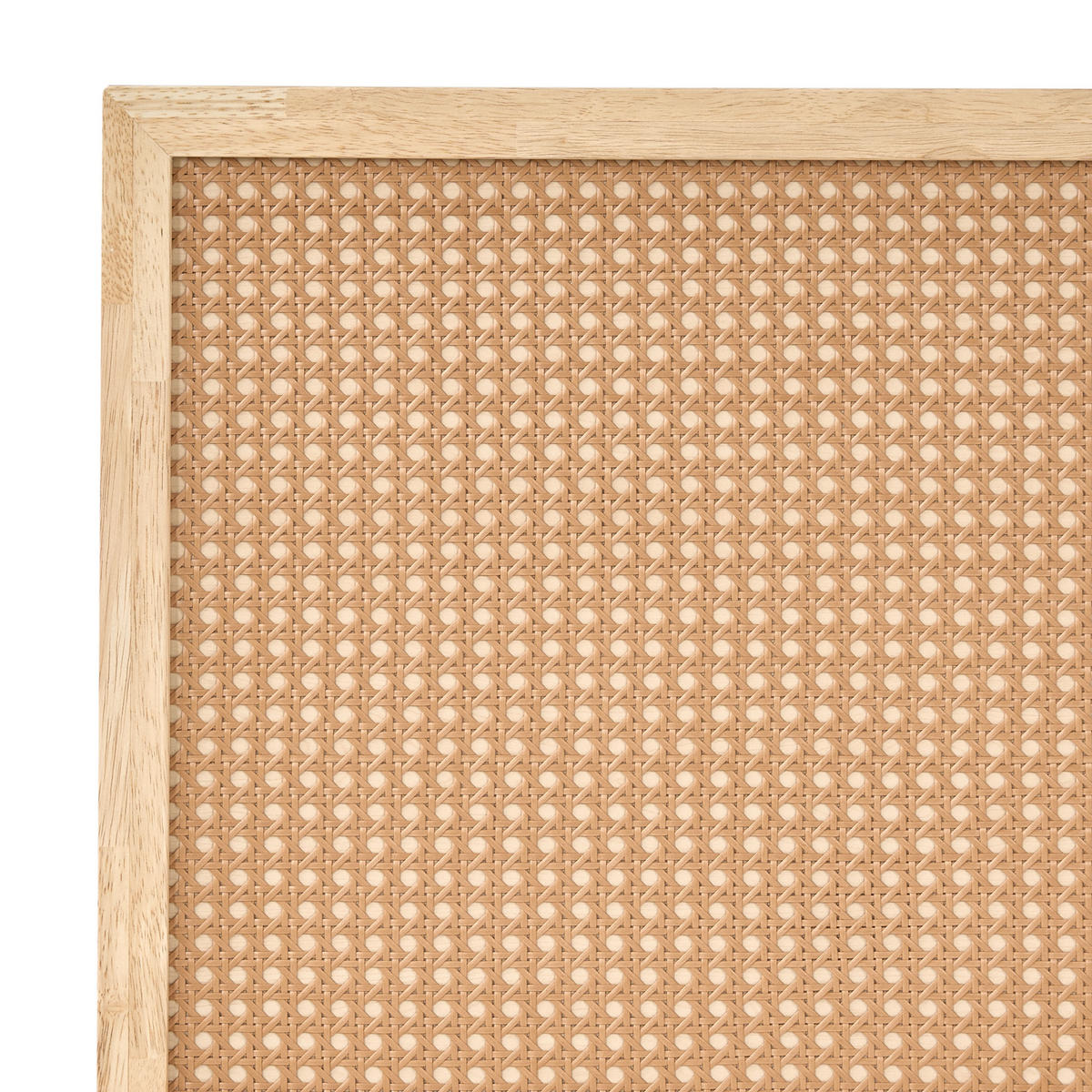POSTEL s roštem 120/200 cm Faserplatte, PE Ratan Světle hnědá Monpazier - světle hnědá, přírodní materiály (120/200cm) - Beliani