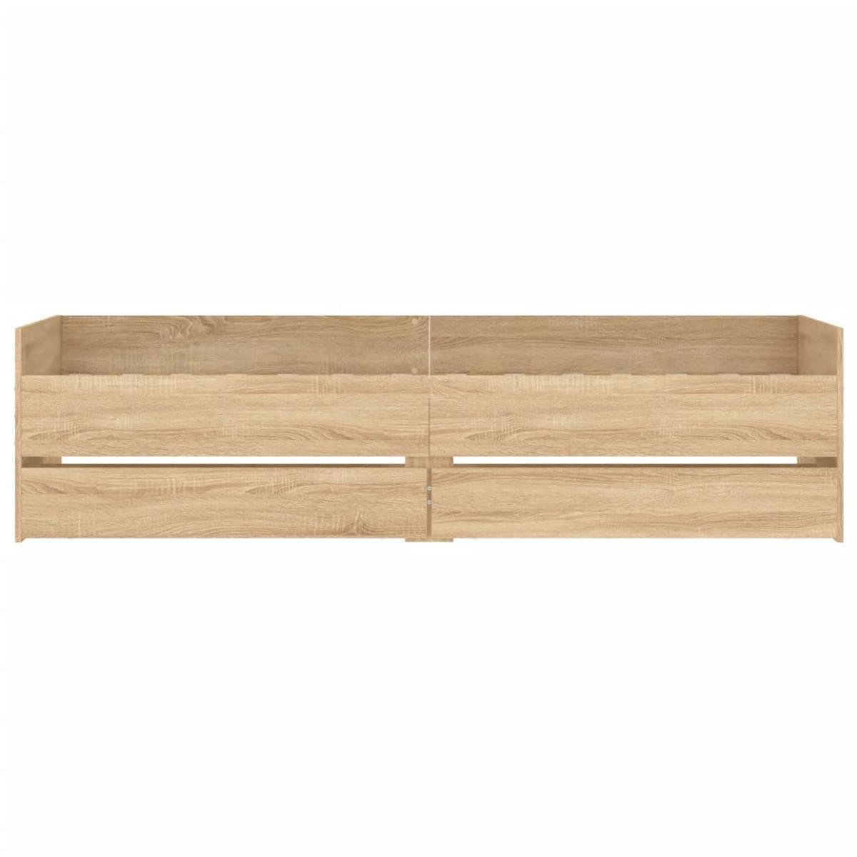 BETTGESTELL MIT SCHUBLADEN SONOMA-EICHE 90X190 CM - Sonoma Eiche, Holz - vidaXL