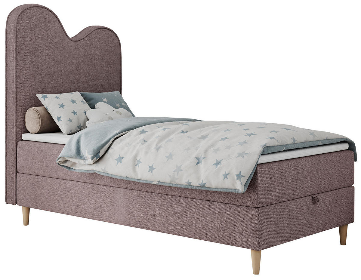 BOXBETT FLOW 90/180 Rosa Struktur - H3 - Rosa, Holz/Textil (90/180cm) - MKS