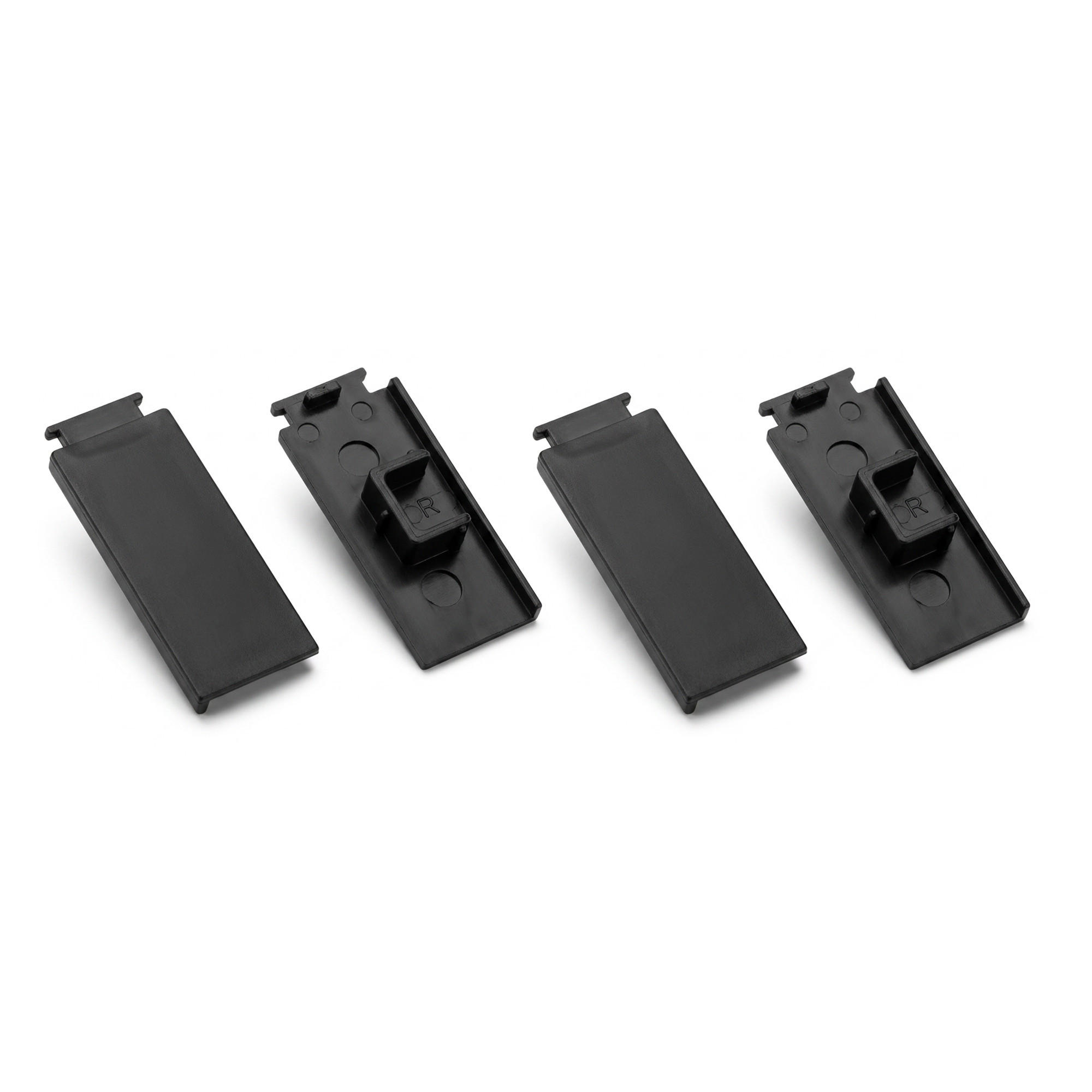 Bestlivings Gardinenschienen-Endstück Schwarz 2x5 cm