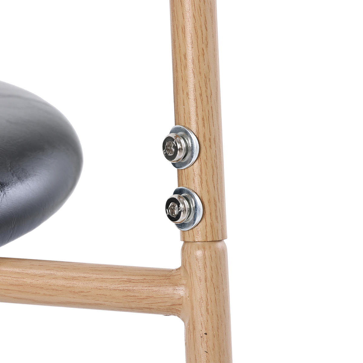 ESSZIMMERSTUHL 4er Set Rattan Schwarz Braun Metallbeine - Braun, Leder (47.5/80/46cm) - FLIEKS