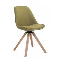 DREHSTUHL Stoff grün - Eukalyptusholzfarben/Grün, Holz/Textil (48/84/56cm) - CLP