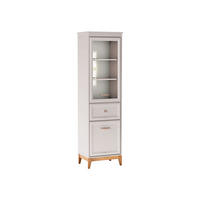 VITRINE Windsor W-06 mit Weißer LED-Beleuchtung - Kaschmir/Eichefarben, Holz/Holzwerkstoff (55/193/41cm) - MIRJAN24