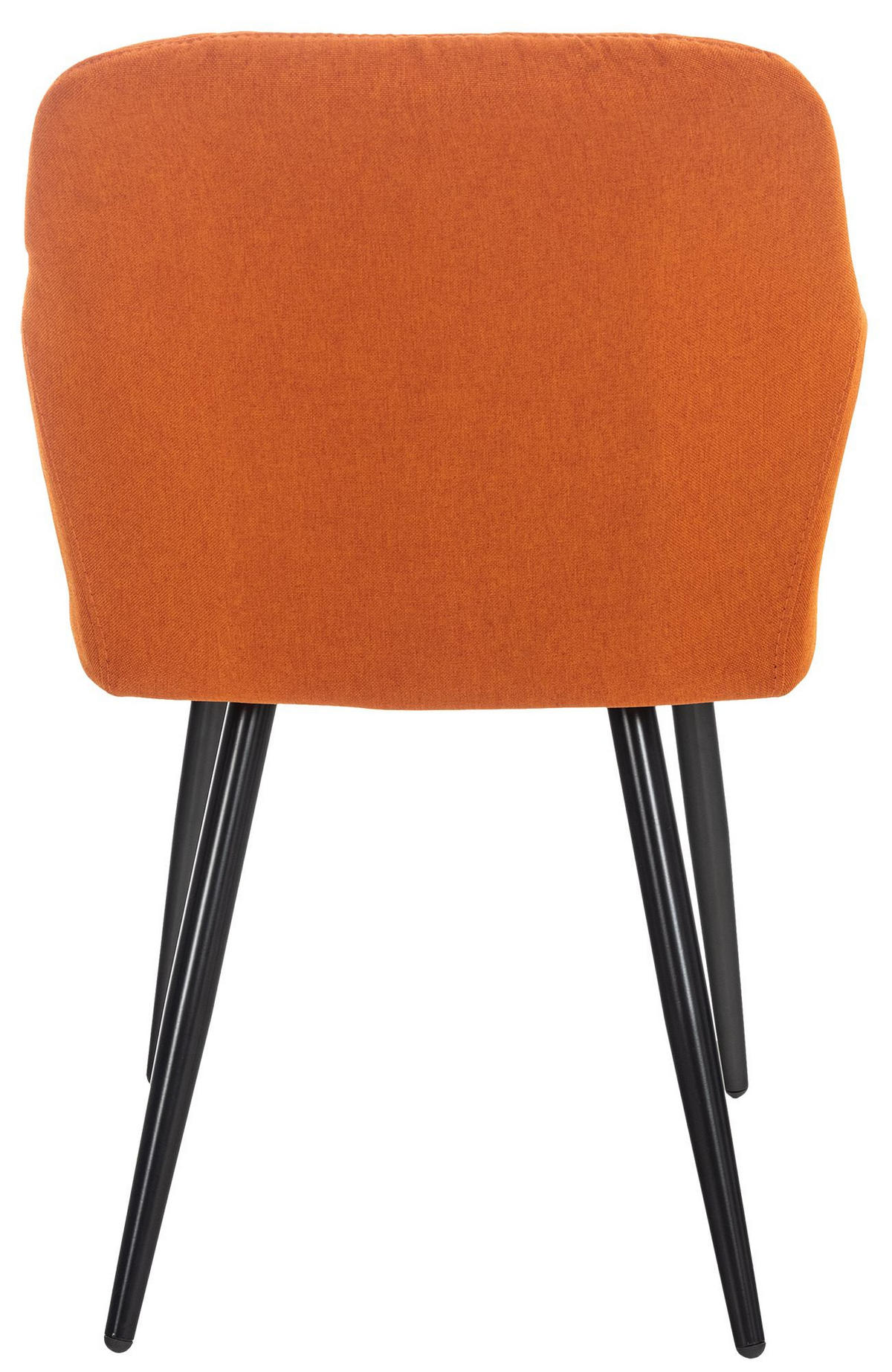 ARMLEHNENSTUHL 2er Set Stoff orange - Schwarz/Orange, Textil/Metall (47/84/44cm) - CLP
