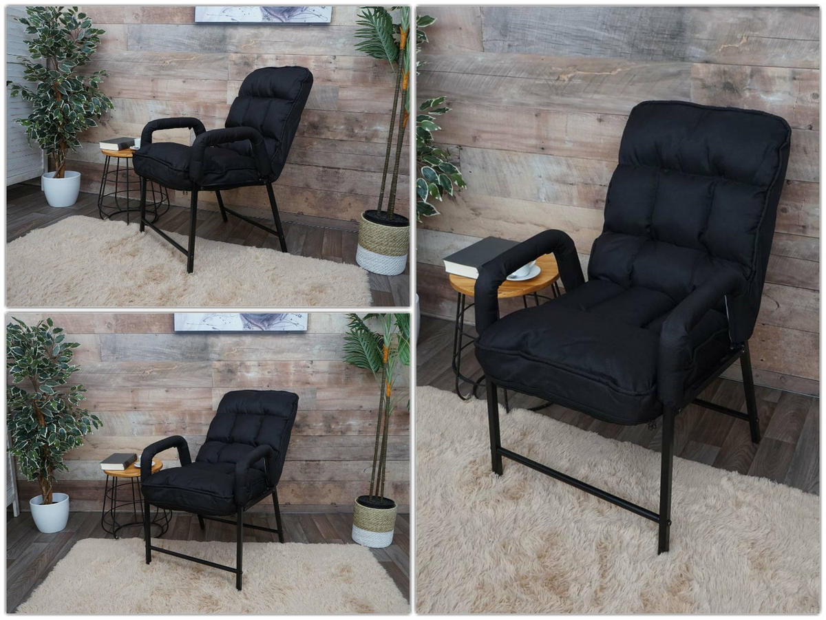 ESSZIMMERSTUHL Schwarz - Schwarz, Textil (57/96/111cm) - MCW