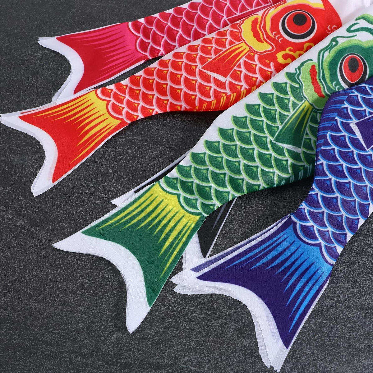 KARPFENFLAGGE 5-teiliges Set Satin 40 cm - Multicolor, Textil (40/10/5cm)